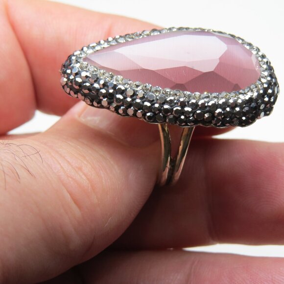 *925 Sterling Silver Hematite Ring - Picture 3 of 4